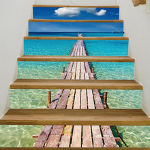 Load image into Gallery viewer, 6pcs/set PVC Waterproof Stairway Stickers Creative Brick Pattern Mildew-proof Corridor Stairway Stickers Home Floor Decals