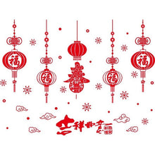 Load image into Gallery viewer, Chinese Style Happy New Year DIY Wall Sticker Home Window Glass Decal Decoration for home Wall Art Stickers